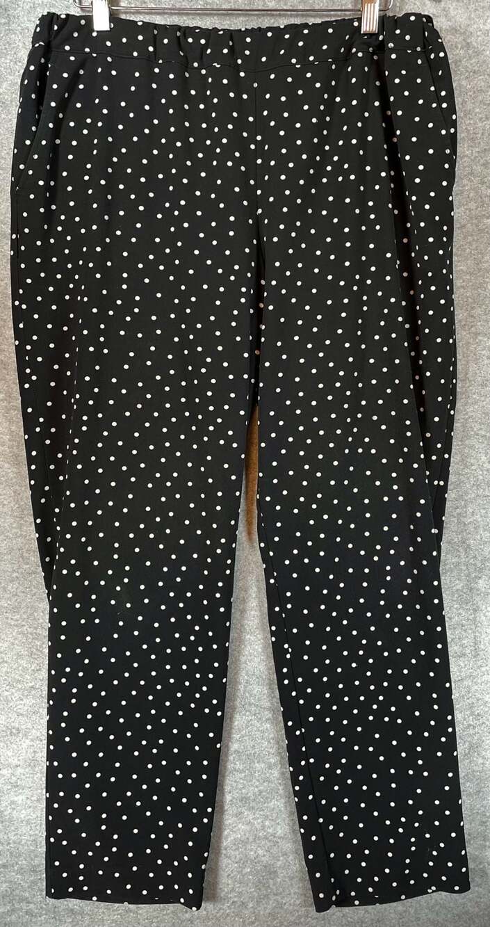 Ann Taylor Polka Dot Pull-On Tapered Pants